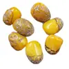 Grasa de Pollo Cera de Abejas Amarilla Berenjena Cuentas Sueltas Cera de Abejas Artificial Antigua Color Naranja Accesorios para Joyería DIY Cuentas Hechas a Mano