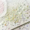ABS Fantasma Não Poroso Pérola de Imitação Meia Face Pérola Contas Soltas Artesanal DIY Acessórios Decorativos Macaron Maquiagem Contas de Preenchimento