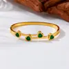 Moda transfronteriza europea y americana nicho todo-partido circón tres colores amor accesorios chapado en oro titanio acero joyería pulsera venta al por mayor