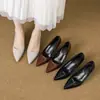 Zapatos de tacón de aguja con punta estilo coreano para mujer, colección verano 2026, elegantes y sofisticados, cómodos para los pies, tacones altos profesionales de corte bajo con estilo