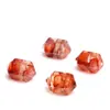 Marca Famosa Cristal Hielo Natural Pegamento Rojo Flor Facetada Doble Punta Barril Cuentas DIY Accesorios para Joyería Cuentas Sueltas Mayoreo
