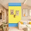 Adesivo de parede quadro de feltro de desenho animado sem furar parede de fotos versão vertical quadro de fundo decorativo para sala de estar quarto de criança escritório macio