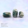 Jingdezhen cuentas de barril de cerámica de alta temperatura con patrón grabado cuentas de porcelana accesorios para pulsera de mano material tejido a mano cuentas de cerámica al por mayor