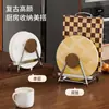 Suporte para Tábua de Corte de Aço Inoxidável para Cozinha Bancada Madeira de Faia Suporte para Tampas de Panela Tábua de Corte Armazenamento Doméstico Suporte para Tábua de Corte Escorredor para Tábua de Corte