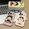 Suporte de Espelho de Boneca Chorando 3D Adequado para Capa de Celular Apple 18 Pro Max, Alto Valor Estético para Meninas, Huawei, Xiaomi, Vivo