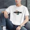 Fabricante Directo Tendencia Verano 2025 Camiseta de Manga Corta Estampada con Letras Camiseta para Hombre Manga Media Talla Grande Cuello Redondo Estilo Holgado
