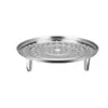 Suporte de Grelha de Aço Inoxidável para Cozinhar no Vapor para Panela, Grade de Cozimento a Vapor Doméstica para Panela de Arroz, Bandeja de Cozimento a Vapor à Prova d'Água com Suporte