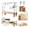 Pilates de cinco piezas semi-elevado dos en uno barril escalera de roble estudio de yoga plegable cama core reformer para el hogar