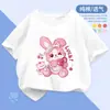 Camiseta Infantil Estampada, Camiseta de Manga Corta 100% Algodón para Niñas, Nuevo Top Holgado de Verano 2025