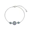 Pulseira Olho de Diabo Original em Prata de Lei S925 Transfronteiriça para Mulheres, Joias Minimalistas de Luxo Leve de Nicho Atacado