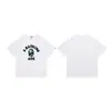 Camiseta de manga corta Bape de comercio exterior transfronterizo, una marca de lujo de moda que presenta un diseño de cabeza de mono, estampado de camuflaje y hecha de algodón puro, disponible para ropa de hombre, y ofrecida con envío directo