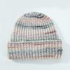 Gorro de Punto de Lana para Mujer en Invierno, Estilo Europeo y Americano, Versátil y Cálido, Gorro de Punto Multicolor con Puño y Protección para las Orejas para Otoño e Invierno, Gorro para Clima Frío