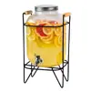 Garrafa de vidro de vinho, barril de vinho, pote de vinho, tanque de vinho, barril de cerveja, barril de chá de frutas com torneira cola recipiente de barril