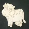 Desenho animado transfronteiriço coelho fofo gatinho cachorro galinha urso artesanato em madeira carro lascas de madeira DIY pintura graffiti