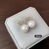 Novos Brincos de Clipe de Flor e Pérola 2025 para Mulheres, Brincos de Luxo Leve de Alta Qualidade, Argolas de Orelha Tipo Bobina de Mosquito, Acessórios para Orelha