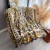 Chal de Estilo Étnico Transfronterizo con Patrón de Anacardo, Bufanda Retro de Sichuan-Tíbet-Qinghai, Chal Cálido de Jacquard de Doble Uso para Viaje para Mujer