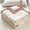 Novo Colchão de Verão 100% Algodão, Colcha de Ar Condicionado, Colcha Fina de Algodão Puro para Verão, Lavável à Máquina, Colcha Fina de Verão para Uma Pessoa