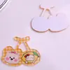 Gato a Cuadros Fresco y Sencillo Acrílico Parche de Cereza DIY Accesorios para el Cabello Pasador Pinza Lateral para el Cabello Accesorios