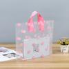 Fabricante de sacolas plásticas transparentes criativas de ponto de onda bonito por atacado jóias cosméticos sacola de compras translúcida universal