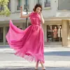 Vestido Largo de Foto de Viaje de Verano Hada Foto de Viaje Super Hada Temperamento Vestido de Encaje con Cuello Halter