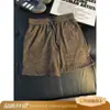 Pantalones cortos de punto a cuadros tipo patchwork estilo americano para hombre, diseño fino de verano, pantalones deportivos rectos transpirables de longitud de cuarto