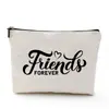 Bolsa de Cosméticos Serie para Tus Hermanas, Mamá y Amigas, Neceser de Viaje de Lino Denso Impermeable, Bolsita Portátil con Cierre de Monedas Regalo