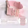 Accesorios para Smartwatch Traje Adecuado para applewatch Reloj con Anillo Decorativo de Alas Decoración de Correa de Silicona