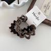 Paquete de 4 ~ Estilo Marrón Patrón de Cebra Ondulado Cuerda para el Cabello Simple Elegante Mechón de Cabello Básico Versátil Accesorios para el Cabello para Mujeres