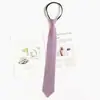Corbata Rosa para Hombres y Mujeres con Estilo de Cremallera, Decoración de Camisa Casual Juvenil para Mujeres, Estilo K, Corbata Estilo JK Japonés