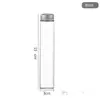 Botella Tubo de Aluminio Plateado, Alto Borosilicato, Diámetro de 30 mm, Botella para Reactivos, Botella de Vidrio con Tapa de Rosca Dispensadora, Botella para Empaque de Cordyceps