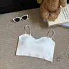 Novedad Primavera y Verano 2025 Body de una pieza con almohadilla fija en el pecho Camisola de seda helada Espalda bonita Top interior envuelto en el pecho Top de tubo Ropa exterior