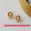 Pendientes Geométricos Irregulares de Metal Estilo Francés, Únicos y Exagerados, Pendientes Minimalistas para Mujer, Pendientes de Lujo Ligero con un Diseño de Nicho