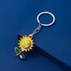 Chaveiro Novo de Girassol Transfronteiriço Metal Pingente Chaveiro de Girassol Acessórios de Bolsa Fofos Atacado
