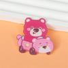 Broche Insignia Acrílico de Dibujos Animados Creativo Lindo Animal Oso Colgante Pin Adorno para Niños Parche