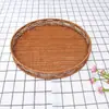 Cesta de Frutas de Rattan Sintético Cesta de Exibição de Rattan Redonda Plana de Borracha Cesta de Exibição de Pão Cesta de Legumes Cesta de Armazenamento de Melão e Frutas Plástica