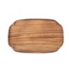 Bandeja Grande para Cena de Madera de Acacia, Bandeja para Té con Forma Irregular, Plato de Madera Maciza Impermeable, Plato de Madera, Plato para Frutos Secos, Plato Redondo de Madera