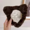 Tiara fofa de pelúcia com orelhas de urso e laço para mulheres, novo estilo 2026, projetada especificamente para lavar o rosto e aplicar máscaras faciais