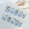 Venta al por mayor de Parches para Uñas Falsas Hechos a Mano Puros, Productos Terminados Compuestos de Disparo Real, Modelos Transfronterizos 1-100, Colección de Uñas Portátiles