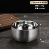 Tazón de Acero Inoxidable 304 Estilo Coreano Doble Capa Aislamiento Térmico Cantina Escolar Estudiante Tazón de Arroz Comercial Engrosado Anti-caída para Niños Tazón para Sopa