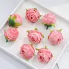 B Flores Rosa com Borda Queimada Simulada Materiais DIY, Botões de Flor, Flores Artificiais, Decoração de Caixa de Presente, Arranjo de Casamento, Adereços de Decoração com Flores