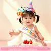 Diadema Sombrero de Cumpleaños Cinta para Fiesta para Niñas Pequeñas y Niños, Cinta Ceremonial con Ambiente Festivo, Accesorios para Fotos, Palitos Retorcidos Hechos a Mano