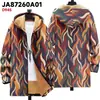 Chaqueta de Nuevo Estilo Transfronteriza con Patrones Multicolor, 36 Elementos, Cremallera, Cárdigan con Capucha, Abrigo de Algodón Polar Espeso de Invierno con Forro Amarillo
