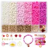 Cuentas sueltas europeas y americanas nuevas para el Día de San Valentín DIY, accesorios de cuentas estilo ins, componentes para pulseras, pulseras y collares hechos a mano
