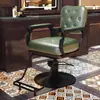 Silla Retro Pomada para Hombre Salón de Barbería Peluquería Silla Reclinable Afeitado Facial Permanente Coloración Asiento de Peluquería