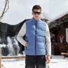 Chaleco cálido engrosado de talla grande holgado para otoño e invierno Enbu estilo pareja con cuello alto sin mangas chaqueta para hombre