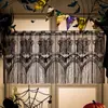 Renda de Halloween transfronteiriça, produtos decorativos Amazon transfronteiriços, novos itens de festa, cortina de café, abajur, morcego caveira