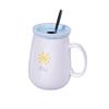Taza caliente de temperatura constante de 55 grados, posavasos calentador, taza de cerámica de sol, taza de café, taza de regalo creativa, juego de tazas