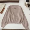 [Recomendación Principal] Suéter de Punto con Media Cremallera y Cuello Redondo Estilo Coreano Simple Casual Versátil para Mujer Tops Versátiles Casuales para Mujer