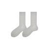 Calcetines de tubo para mujer con cordón, doble costura, con calcetines de felpa gris transpirables para verano, calcetines blancos