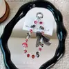 Cadena de Teléfono con Lazo de Malla y Perlas Colgante para Llaves de Coche Accesorio para Bolso Cadena de Cristal Regalo Pequeño Venta al por Mayor